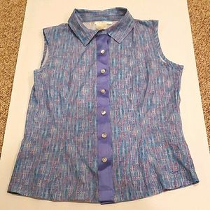 NWOT Nike golf dri fit Button-down tank top shirt